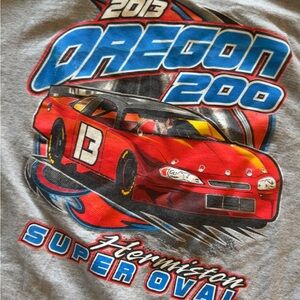 Port and Company Gray Oregon 200 Racing Tee